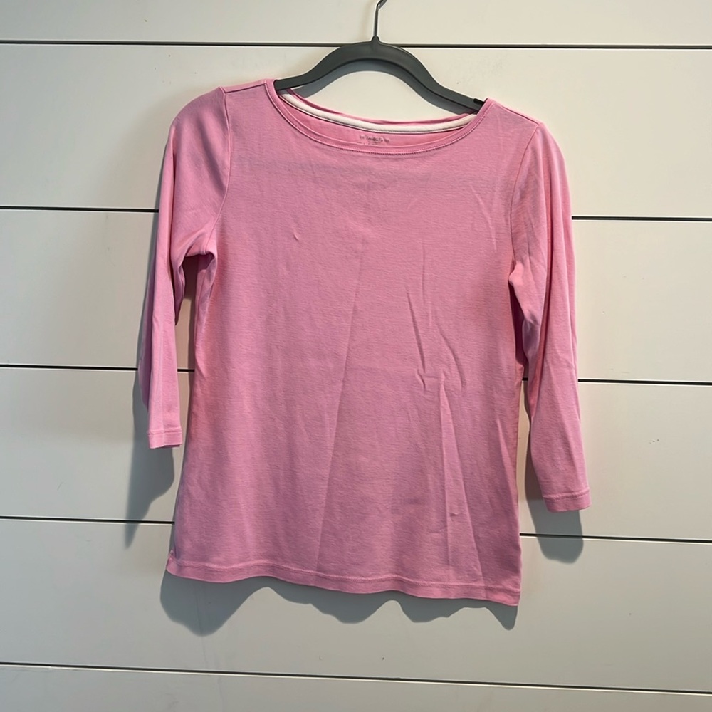 Talbots 3/4 length sleeve Pink Tee